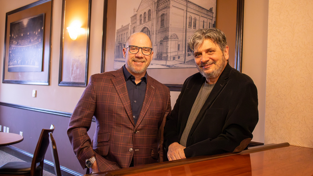 Kevin Ralofsky and Joseph Ferlo stood in the current Grand Lounge